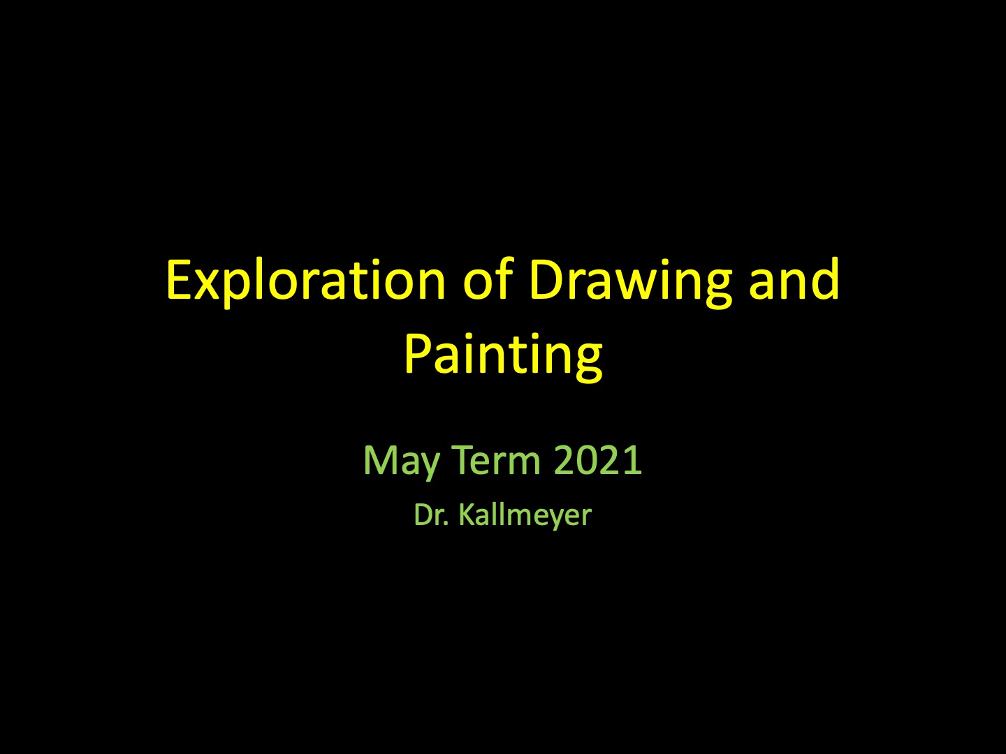 May Term Art Show Slide 1