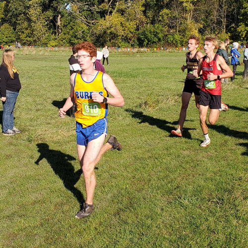 Academy Senior Michael Canfield at Cross Country Regionals