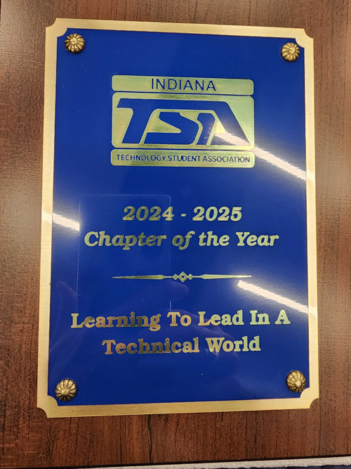 TSA Chapter of the Year plaque.