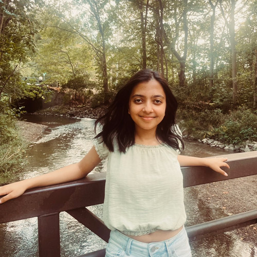 Alesya on a bridge